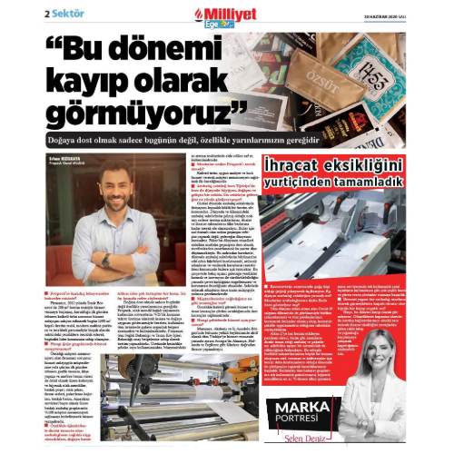 Milliyet Gazetesi - Eran Tedarik Haberi